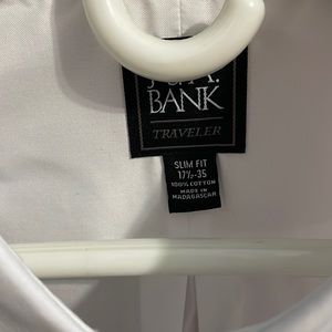 White dress shirt. Jos A Bank. Slim Fit. 17.5 / 35. Never worn. New with tags